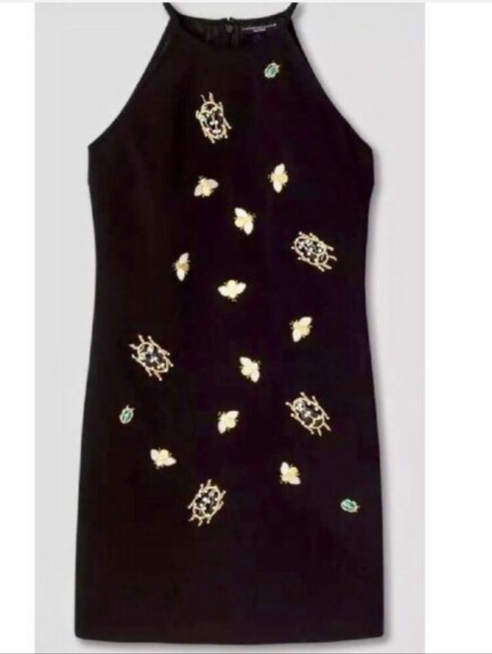 NWT Victoria Beckham For Target Embroidered Bug Halter Dress. Size L - Picture 5 of 14